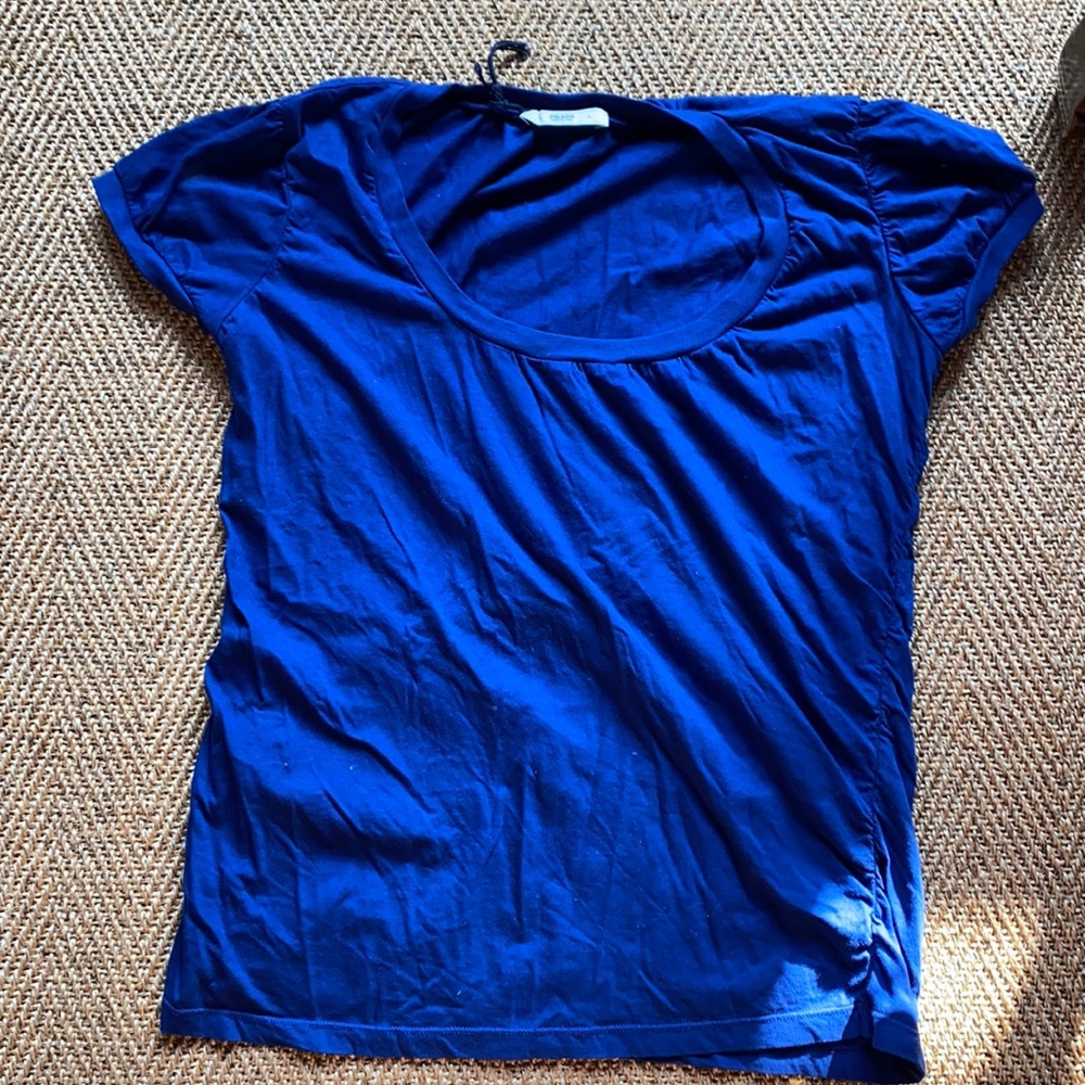 Prada women’s navy cotton tee shirt. Large